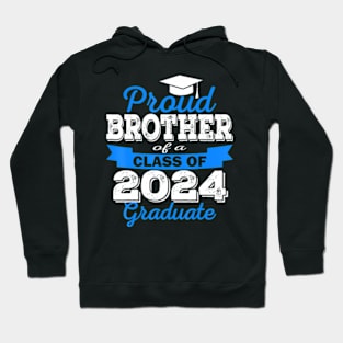 Super Proud Brother of 2024 Graduate Awesome Family Hoodie